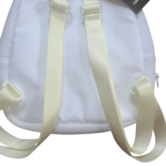 NWT CONVERSE WHITE & IVORY MESH MINI BACKPACK - Picture 7 of 7